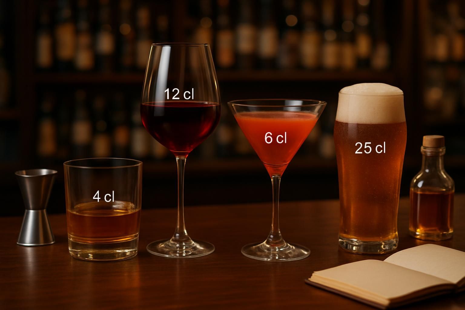 Tableau Dose Alcool Bar Cl Mesures Rep res Et quivalences