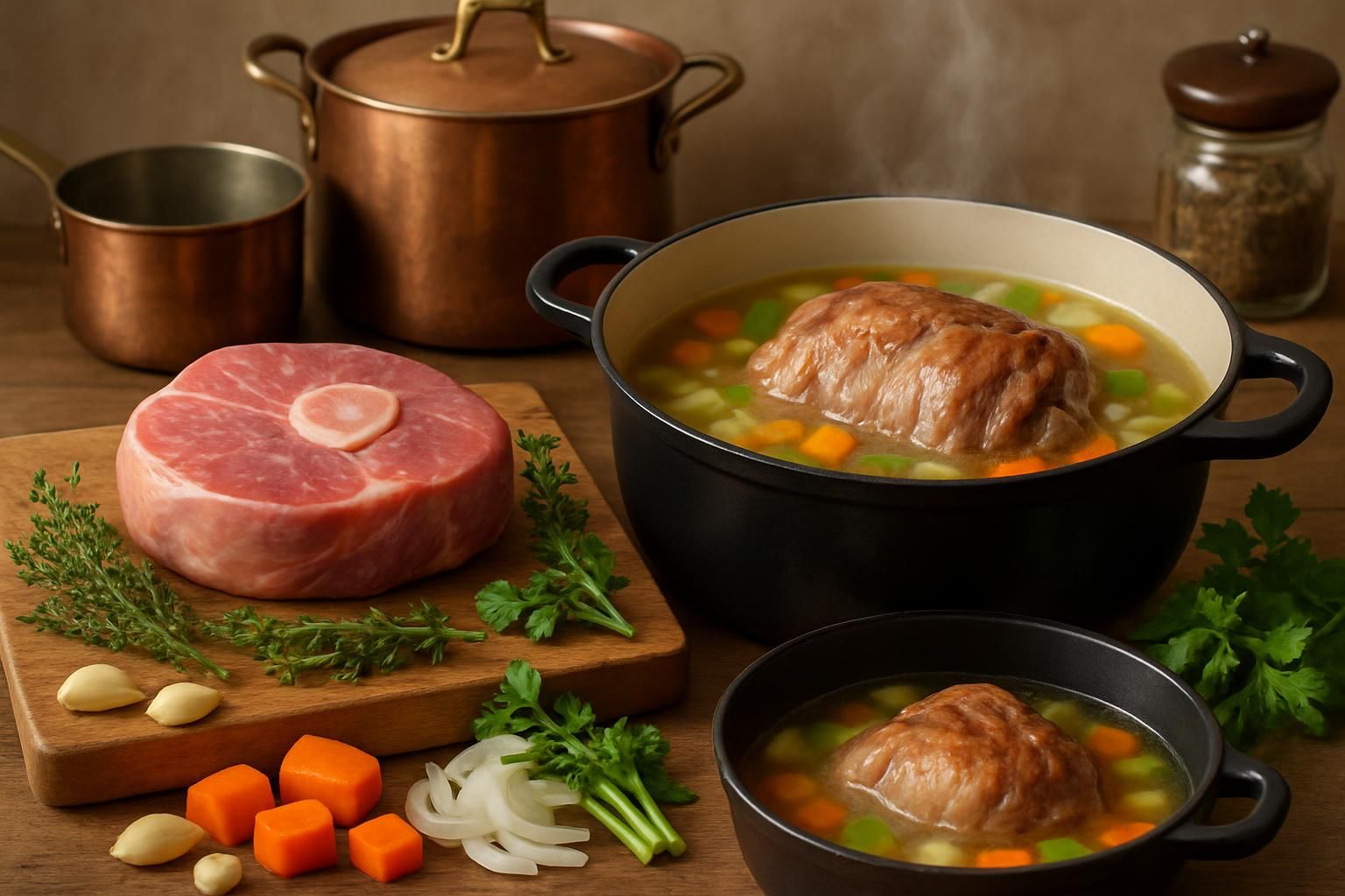 découvrez comment préparer un jarret de veau en cocotte avec des étapes simples et une cuisson parfaite pour un plat savoureux et tendre.