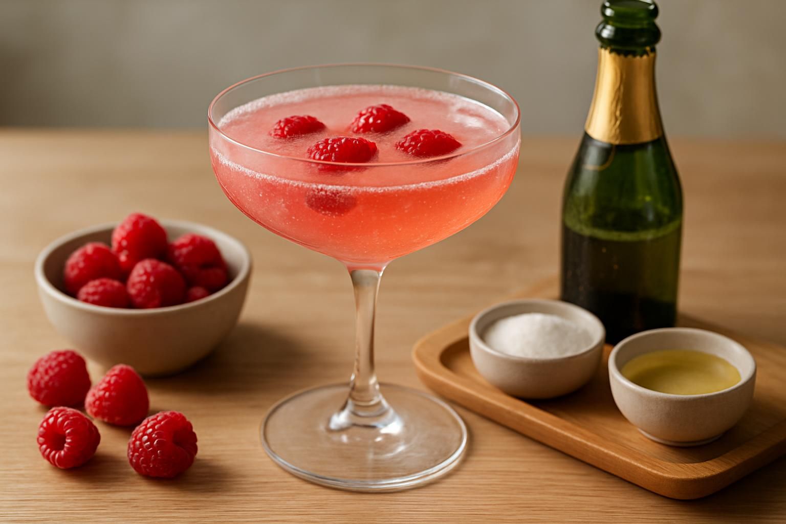 découvrez notre recette facile de soupe de champagne à la framboise, avec des proportions parfaites pour un cocktail frais et raffiné.