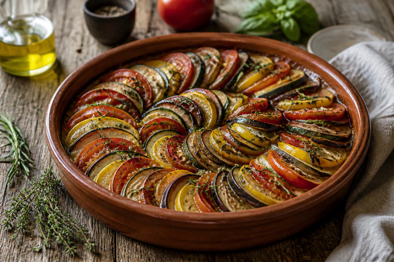 découvrez notre recette facile de tian de légumes à l'italienne, colorée et savoureuse, idéale pour un repas sain et gourmand sans effort.
